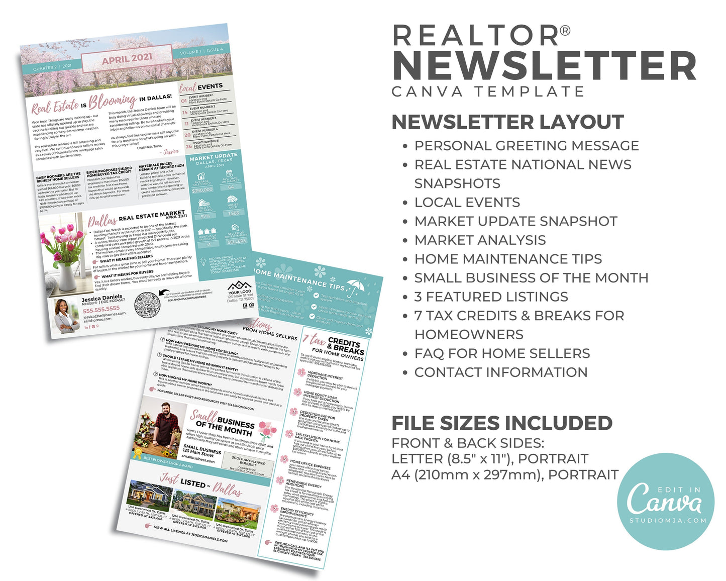 Realtor Newsletter Template - April