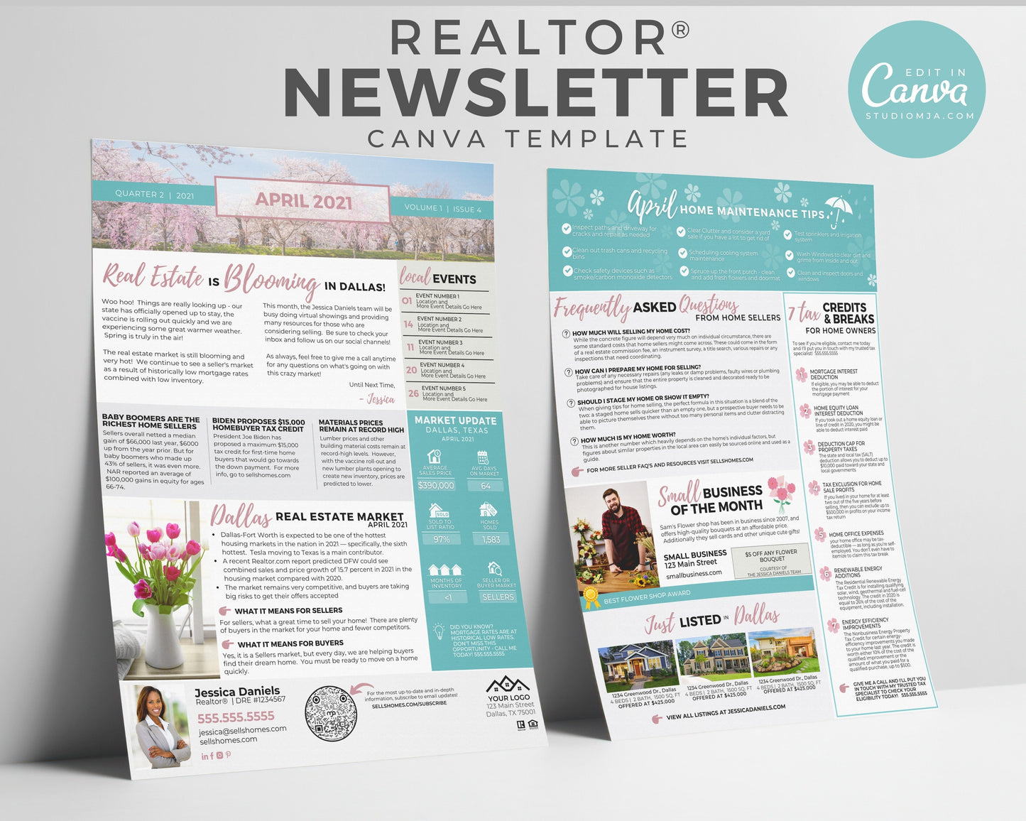 Realtor Newsletter Template - April