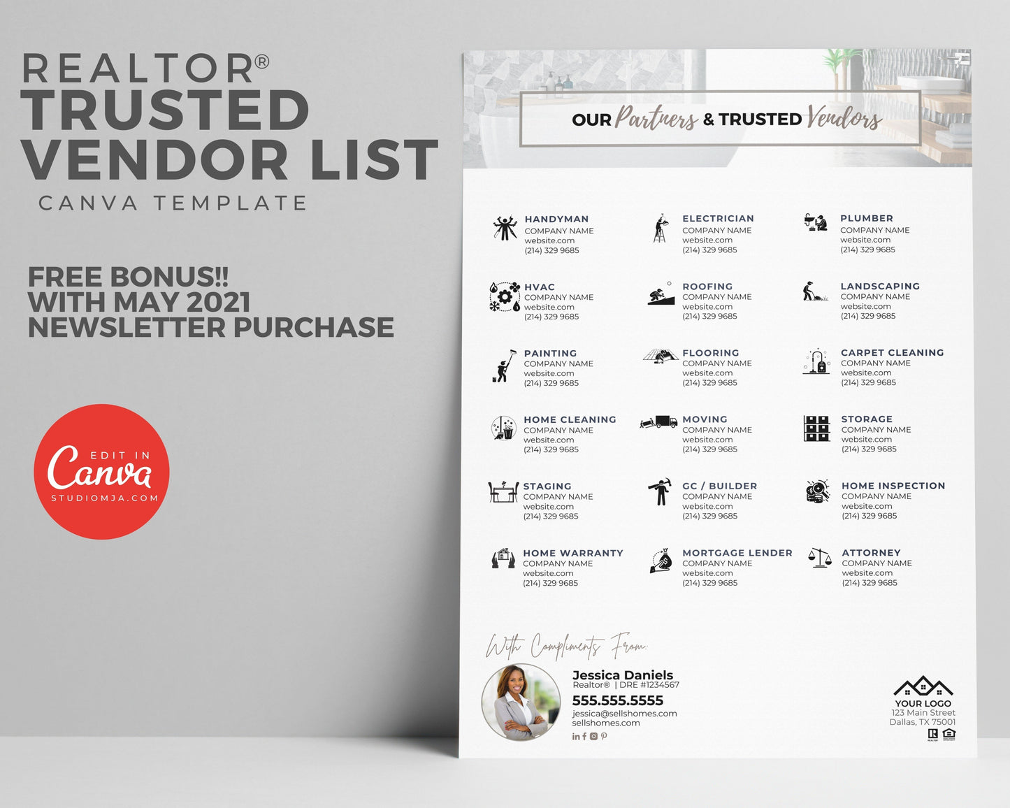 Realtor Newsletter Template - May - Bifold