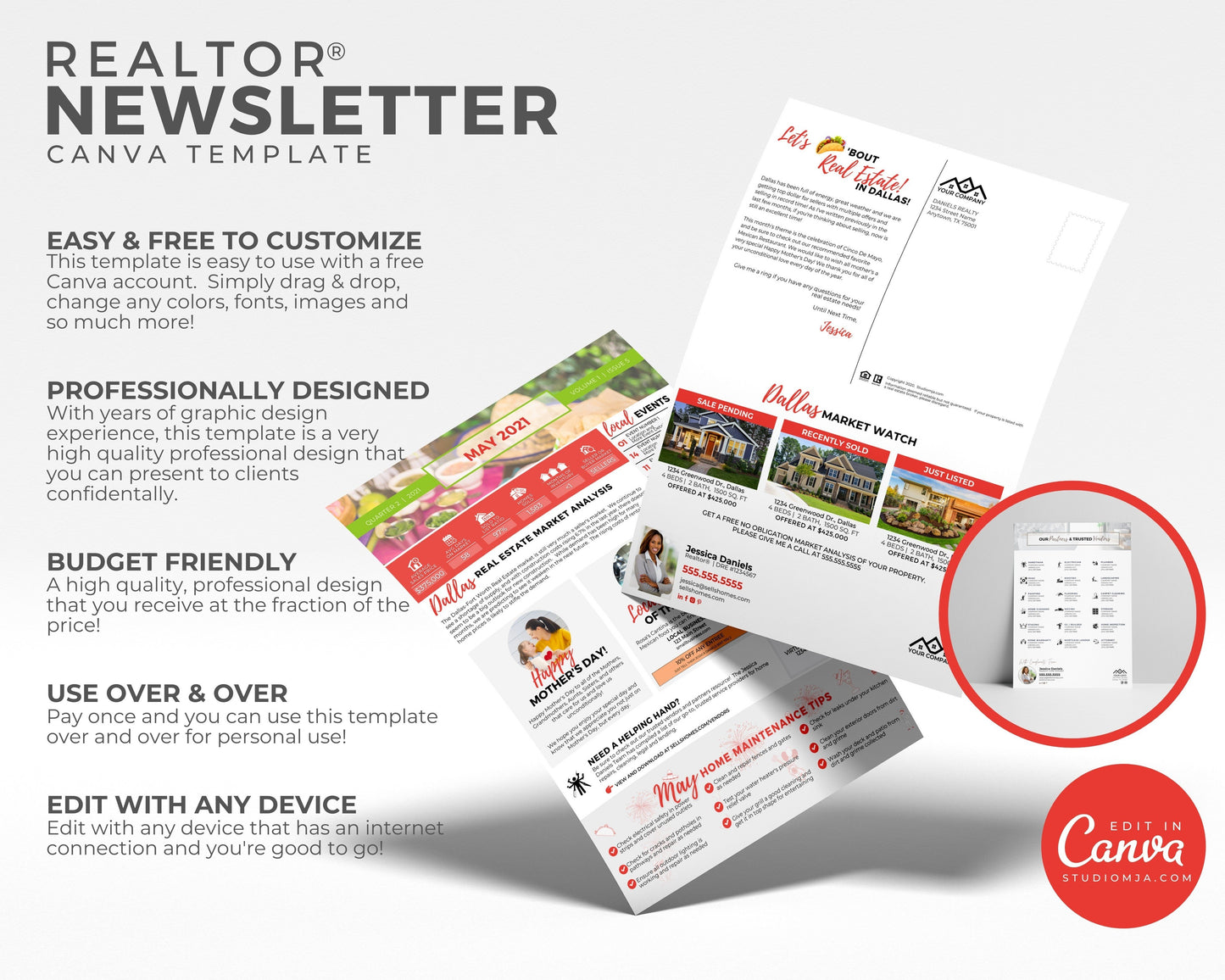 Realtor Newsletter Template - May - Bifold