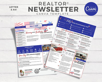 Realtor Newsletter Template - July