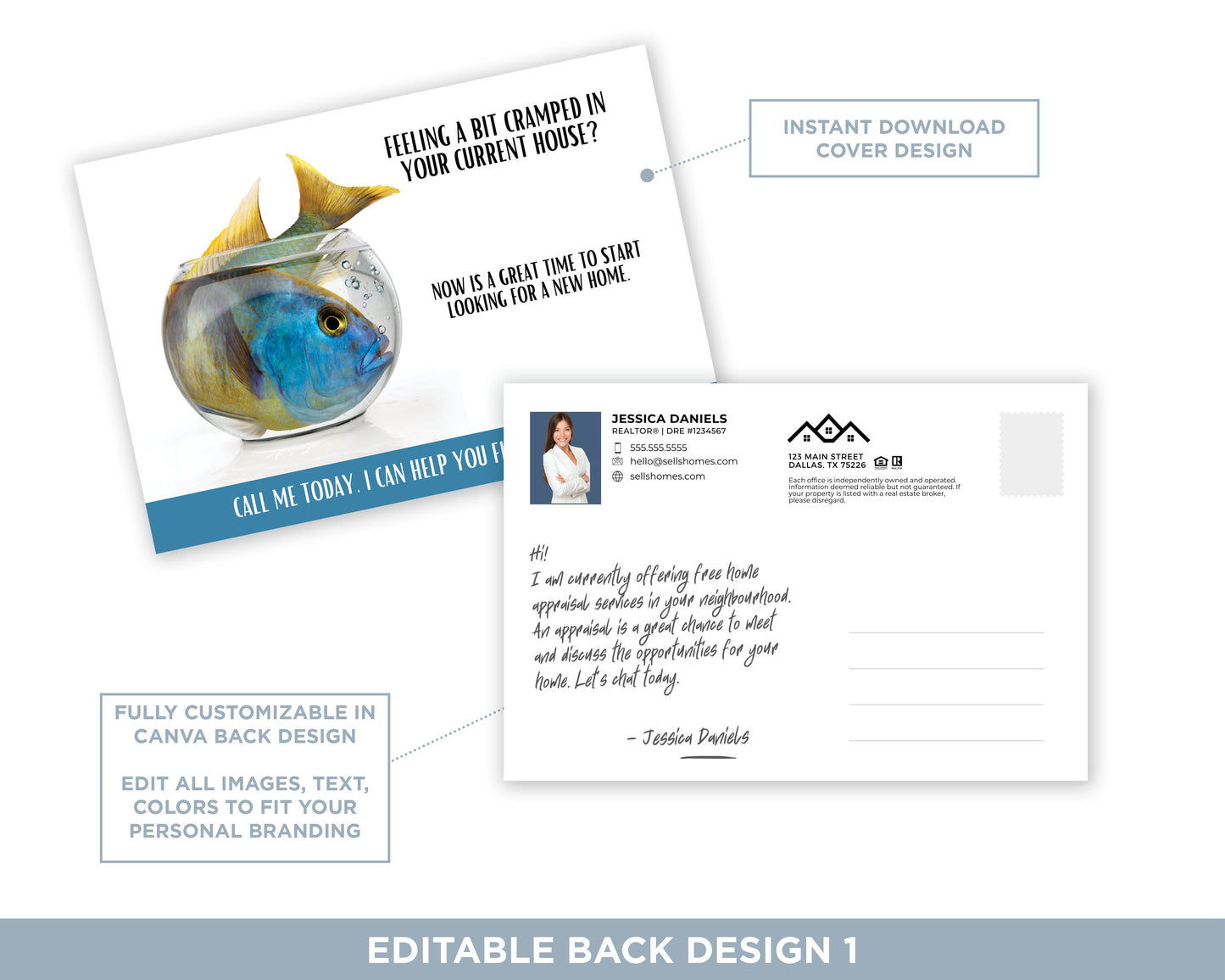 Feeling a Little Cramped?! | Funny Real Estate Postcard Download