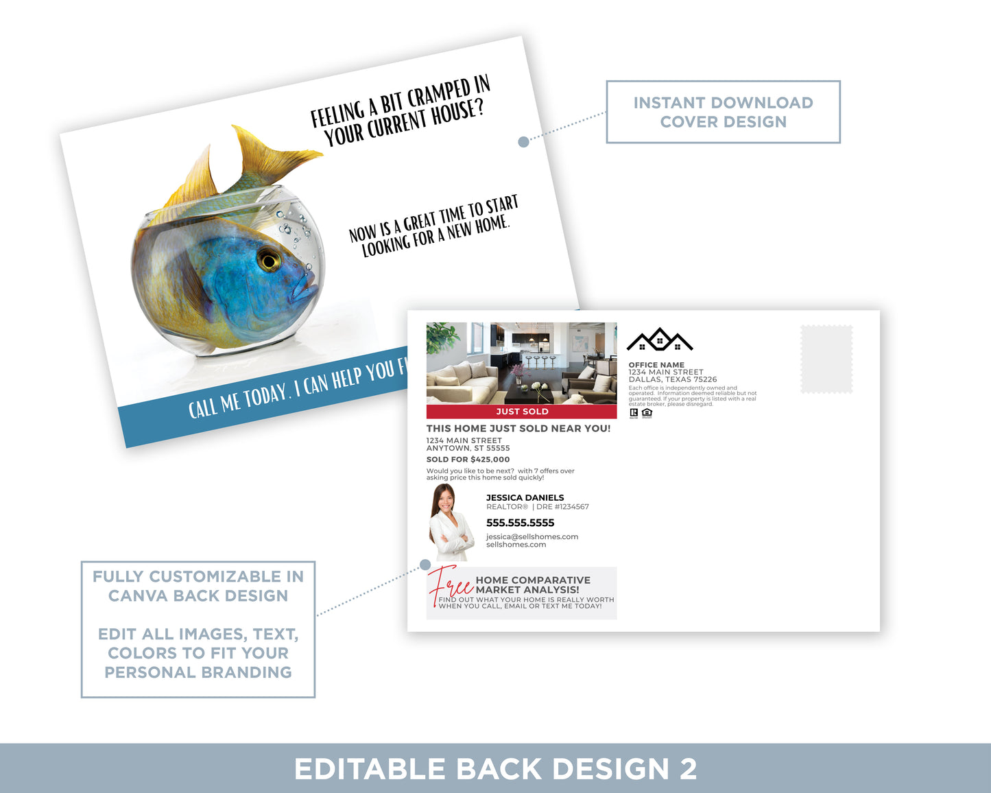 Feeling a Little Cramped?! | Funny Real Estate Postcard Download