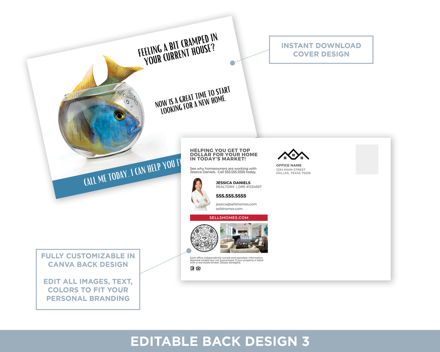 Feeling a Little Cramped?! | Funny Real Estate Postcard Download