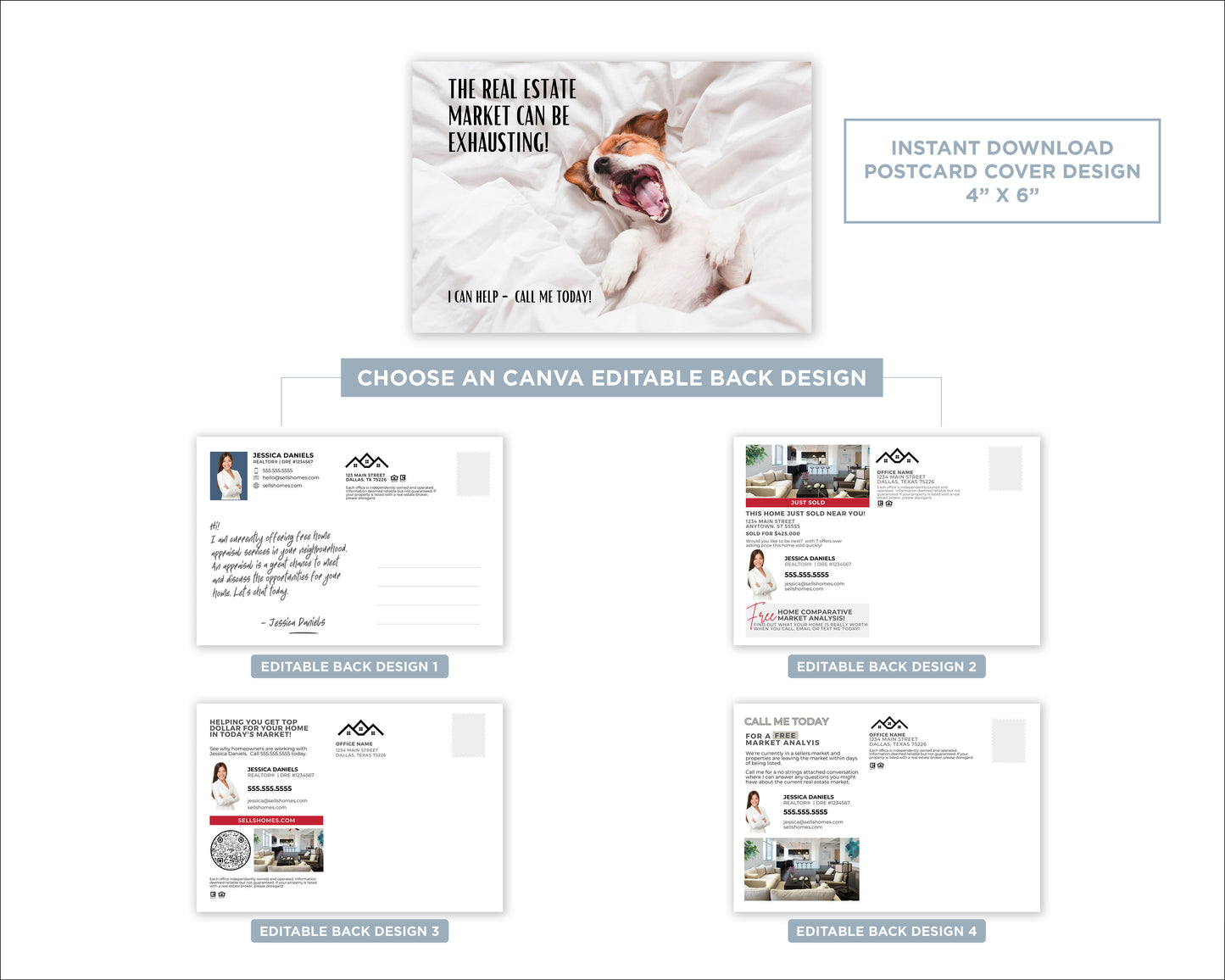Real Estate Market Can Be Exhausting | Funny Real Estate Postcard Download