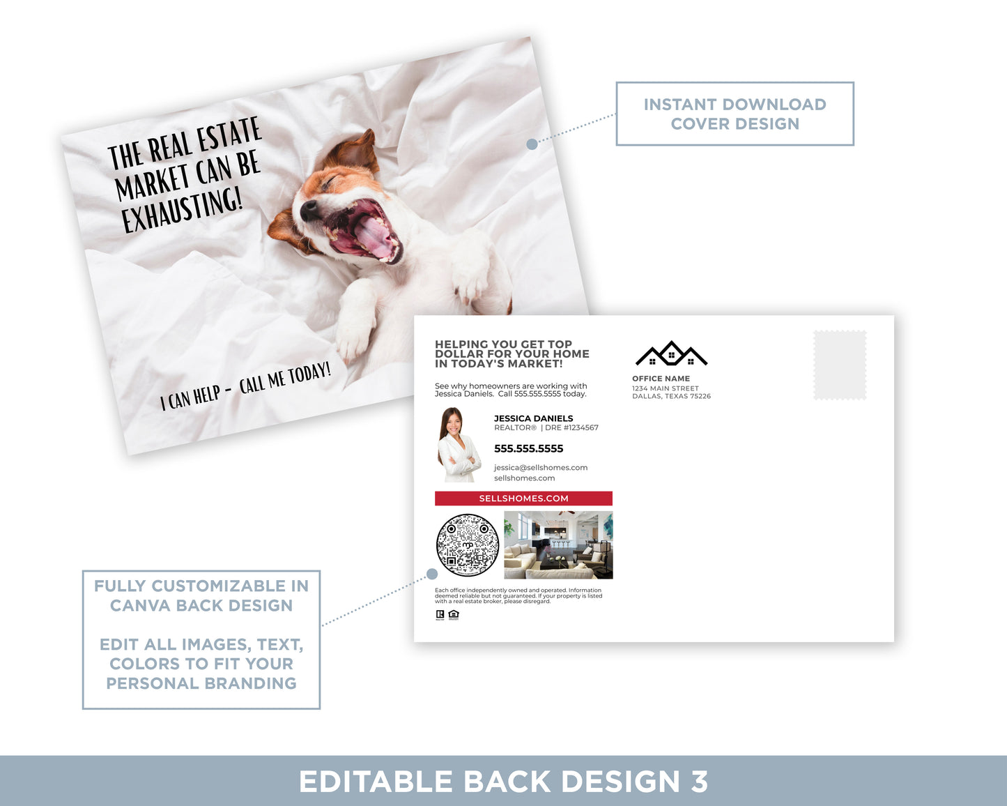 Real Estate Market Can Be Exhausting | Funny Real Estate Postcard Download