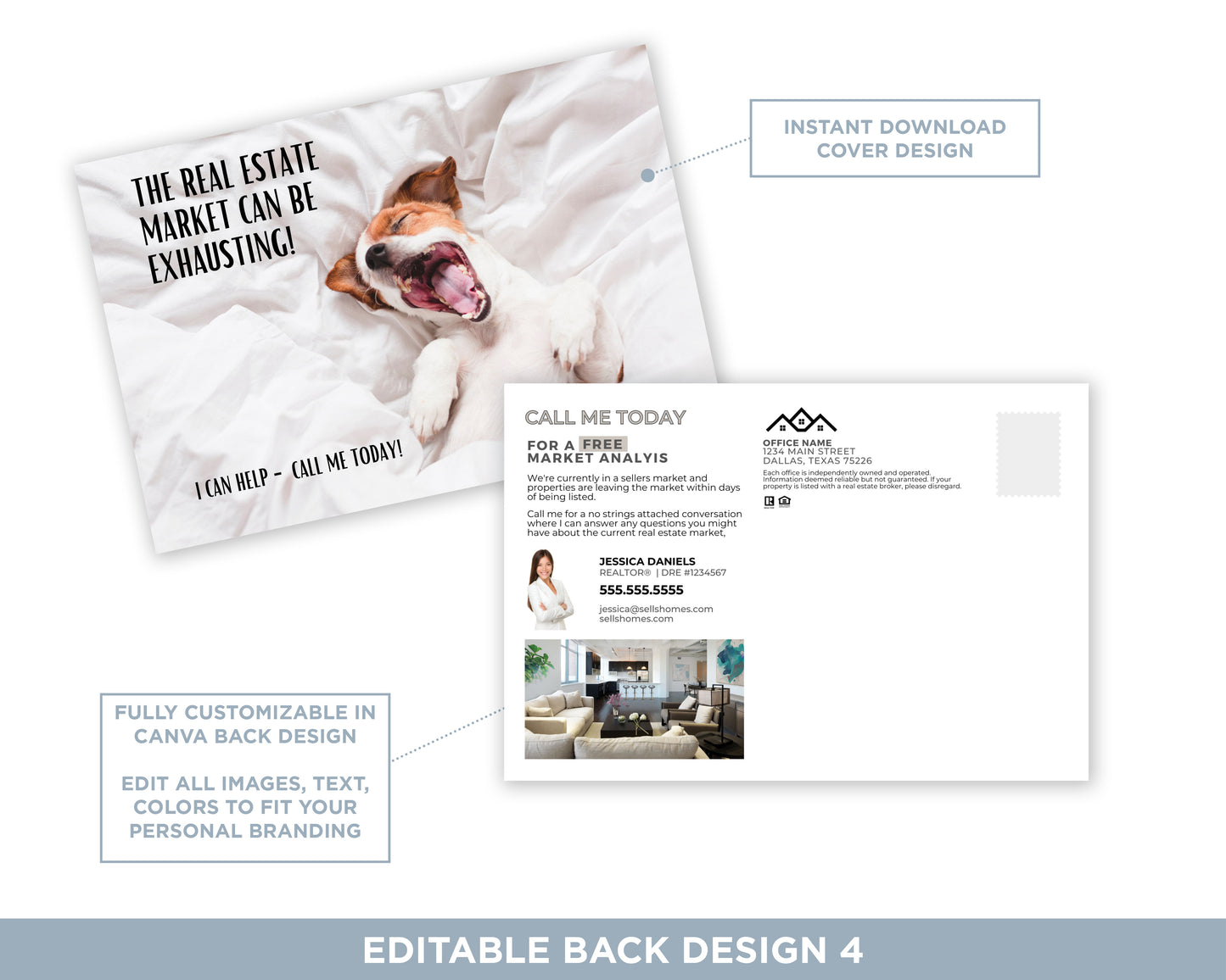 Real Estate Market Can Be Exhausting | Funny Real Estate Postcard Download