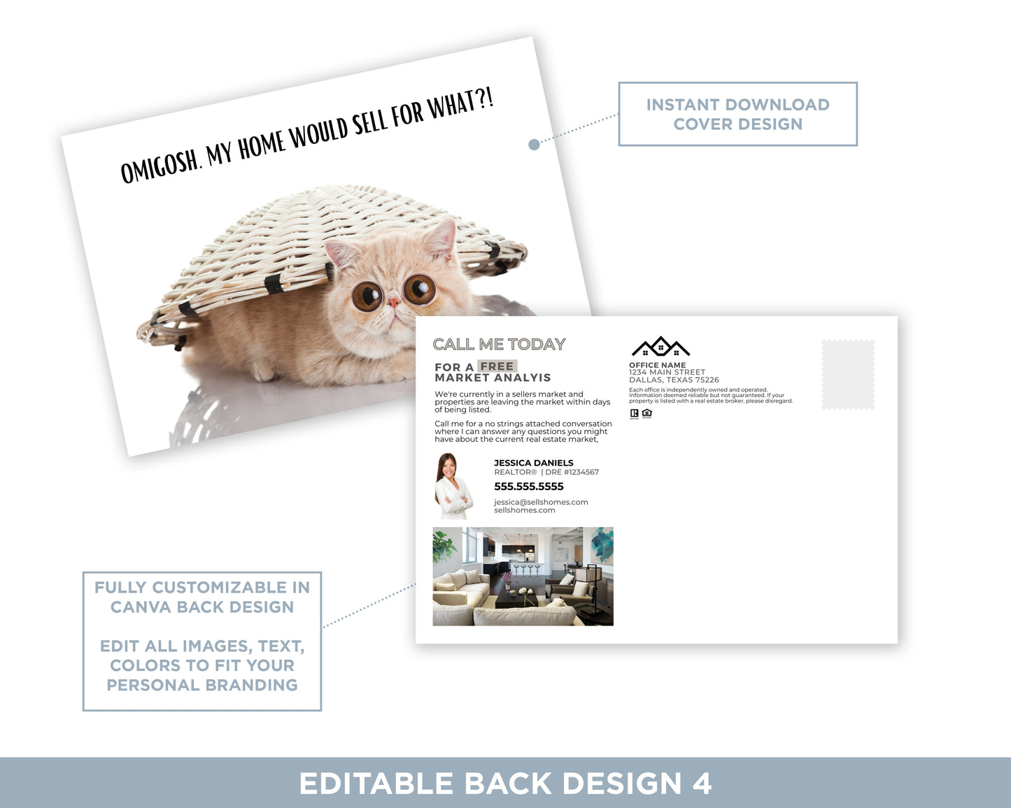 OMG My Home Would Sell For What?! | Funny Real Estate Referral Postcard Download