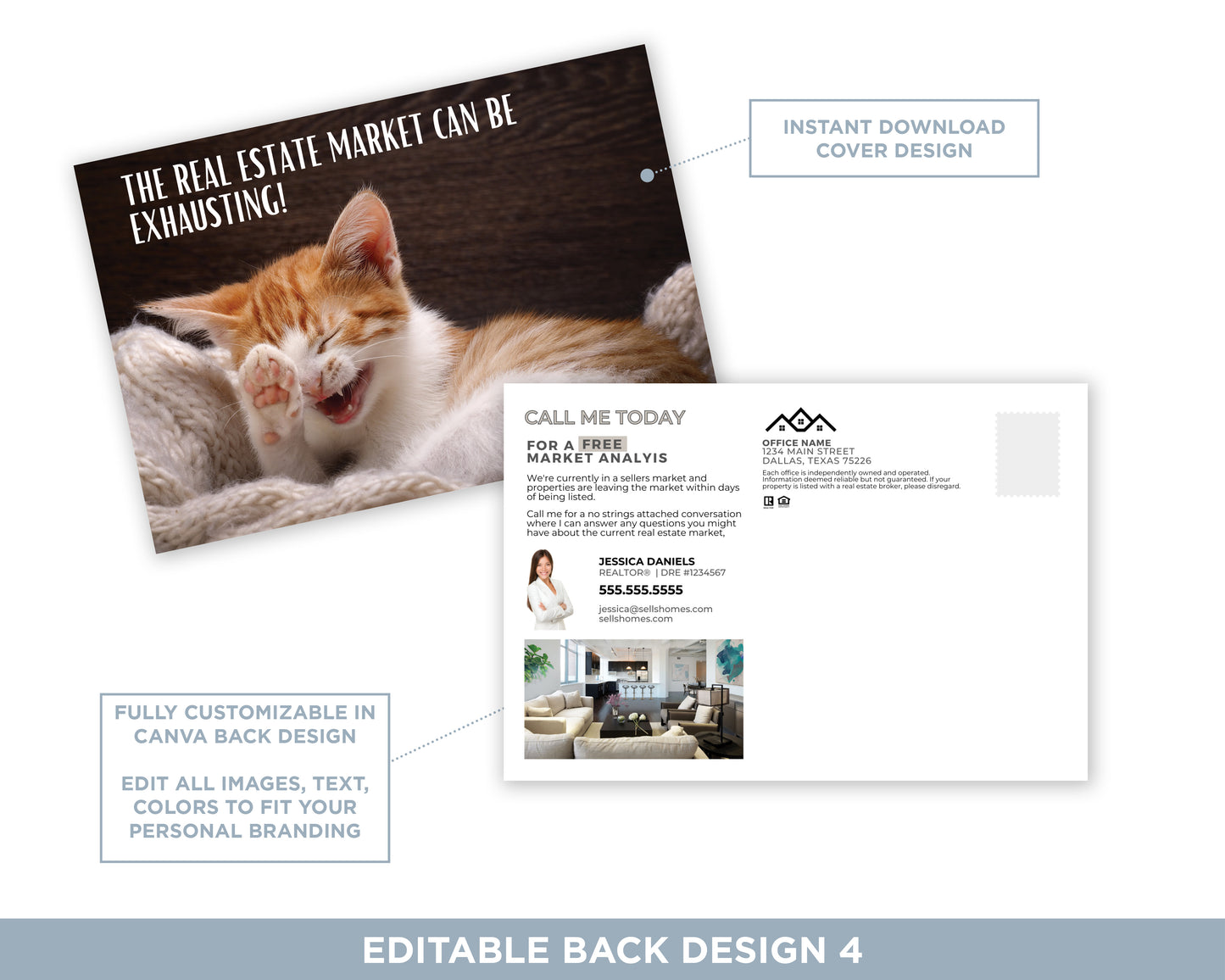 The Real Estate Market Can Be Exhausting | Funny Real Estate Postcard Download