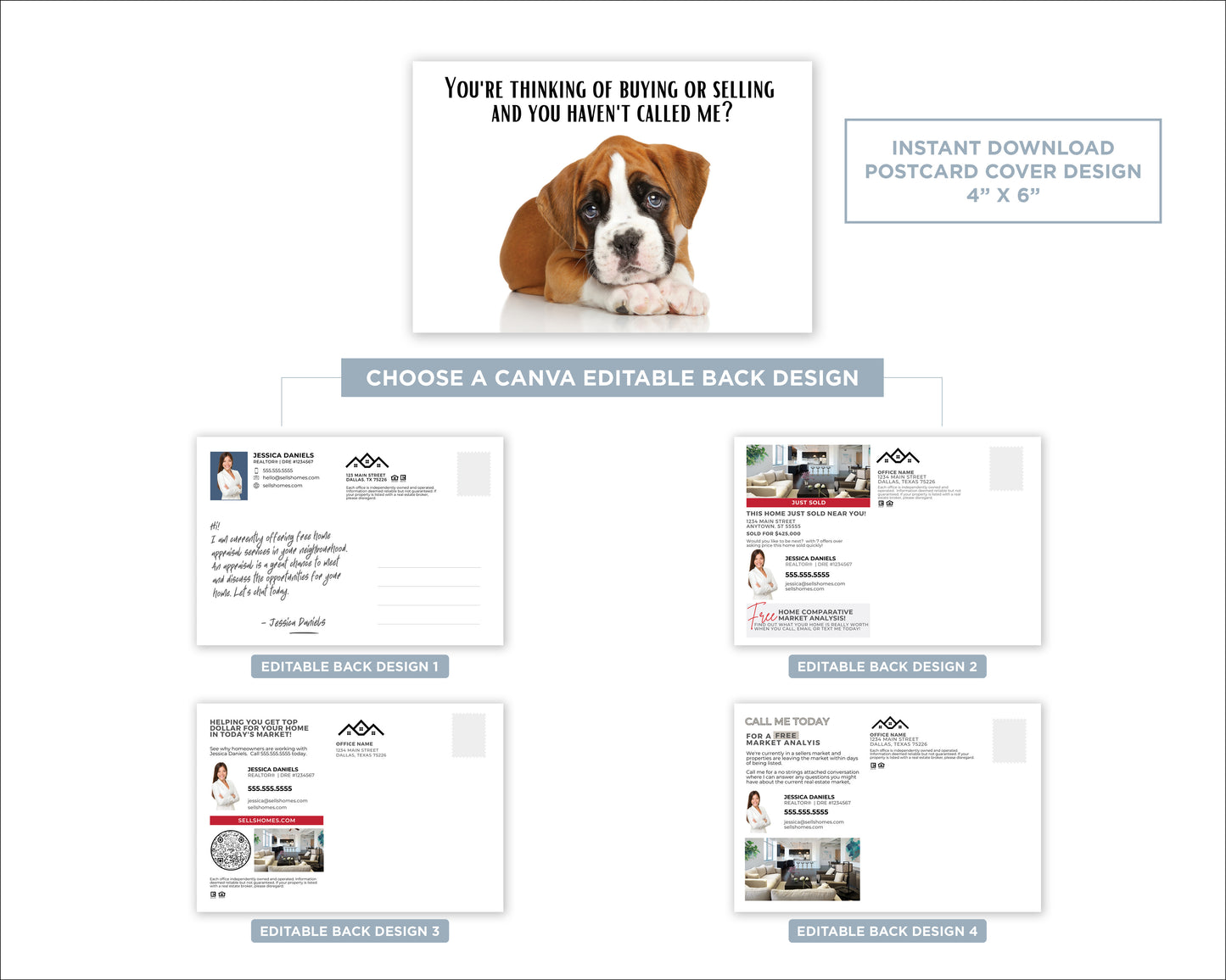 You're Thinking About Buying or Selling and You Haven't Called Me? | Funny Real Estate Referral Postcard Download