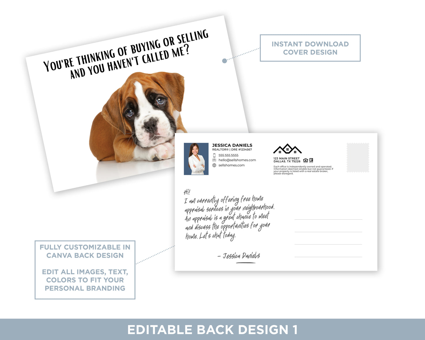 You're Thinking About Buying or Selling and You Haven't Called Me? | Funny Real Estate Referral Postcard Download