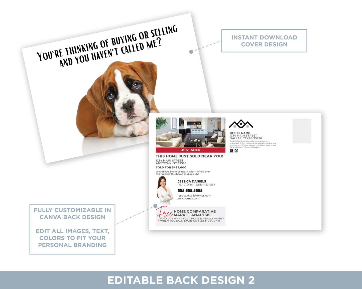 You're Thinking About Buying or Selling and You Haven't Called Me? | Funny Real Estate Referral Postcard Download