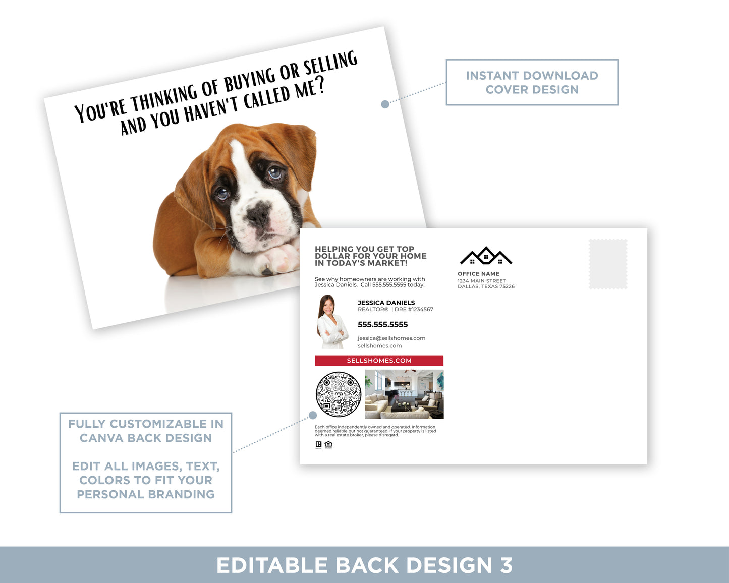 You're Thinking About Buying or Selling and You Haven't Called Me? | Funny Real Estate Referral Postcard Download