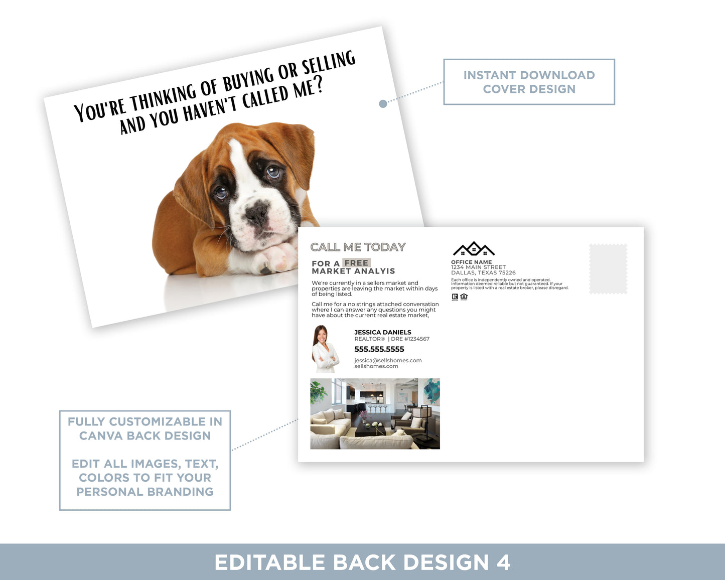 You're Thinking About Buying or Selling and You Haven't Called Me? | Funny Real Estate Referral Postcard Download