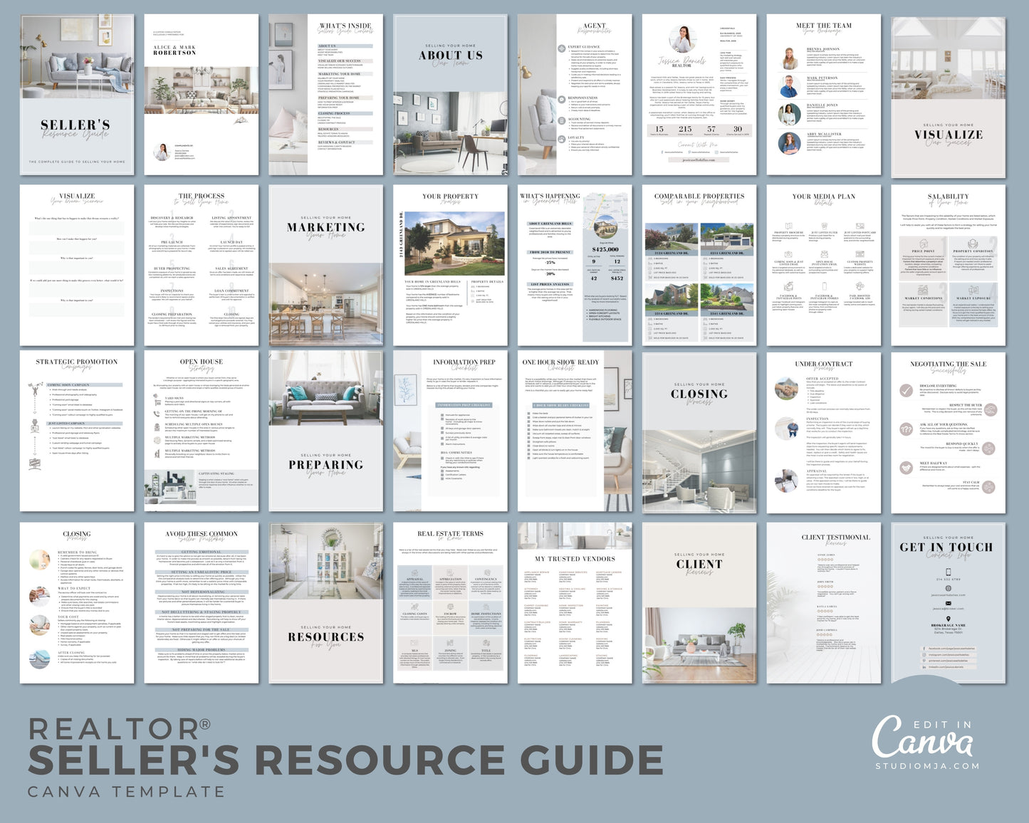 Real Estate Listing Presentation and Seller Guide Set Templates