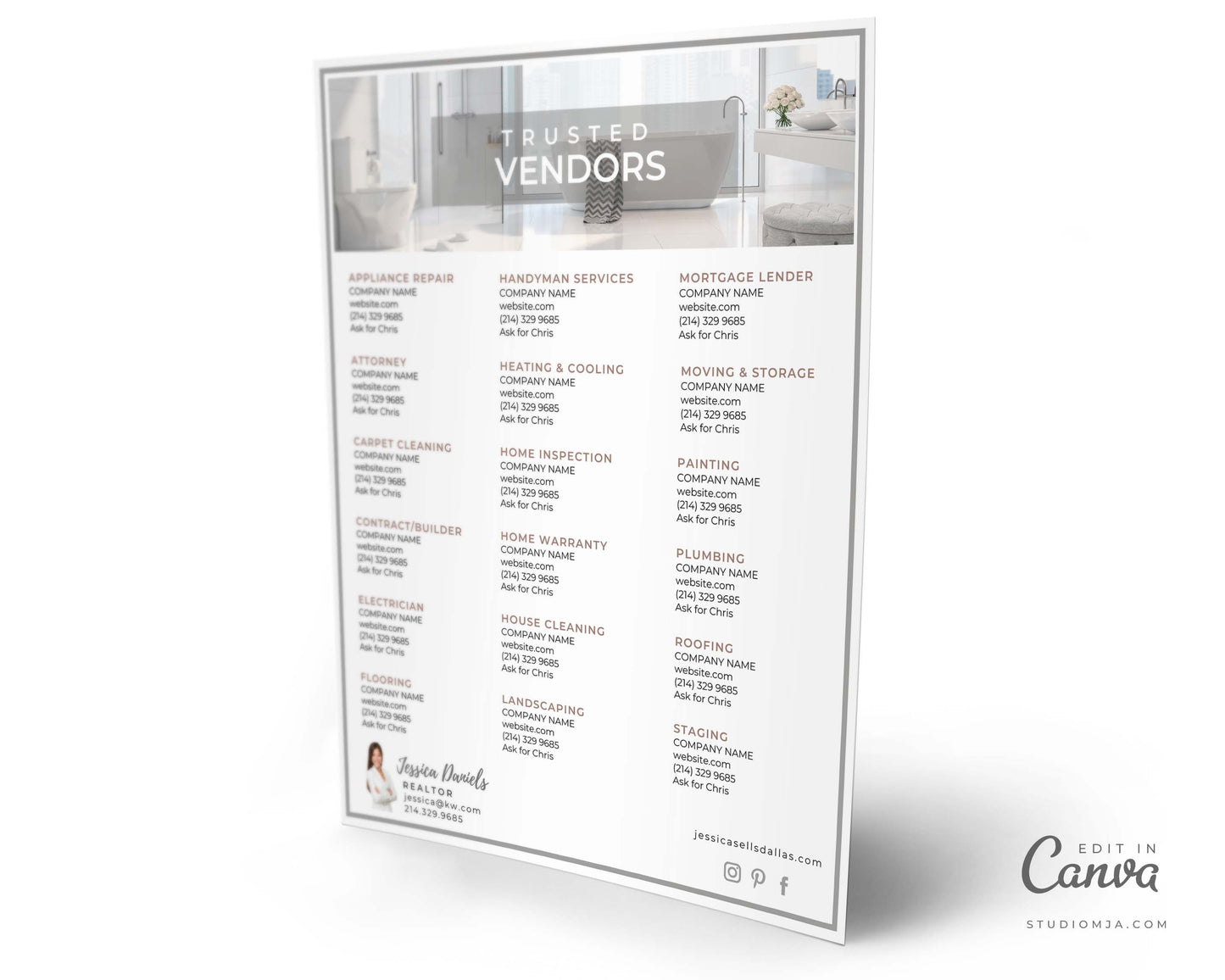 The Tenderwin Vendor List | Real Estate Template