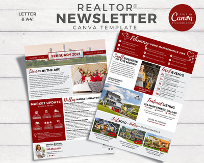 Realtor Newsletter Template - February