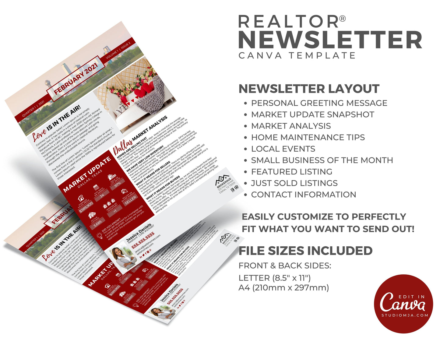 Realtor Newsletter Template - February
