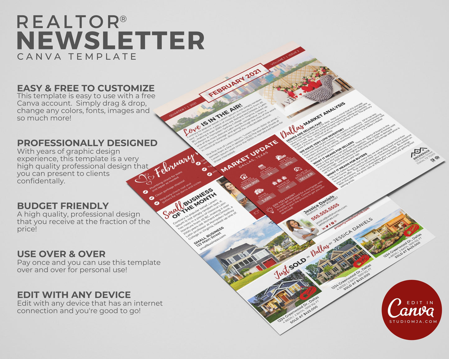 Realtor Newsletter Template - February