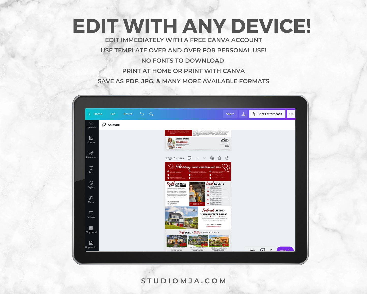 Realtor Newsletter Template - February