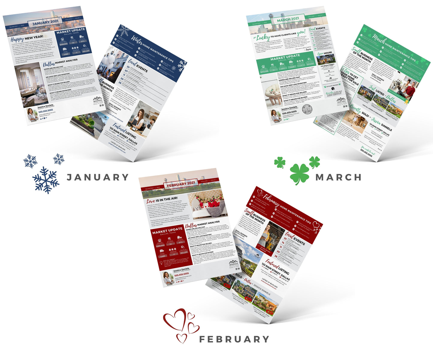 Realtor Newsletter Template - 1st Quarter Bundle
