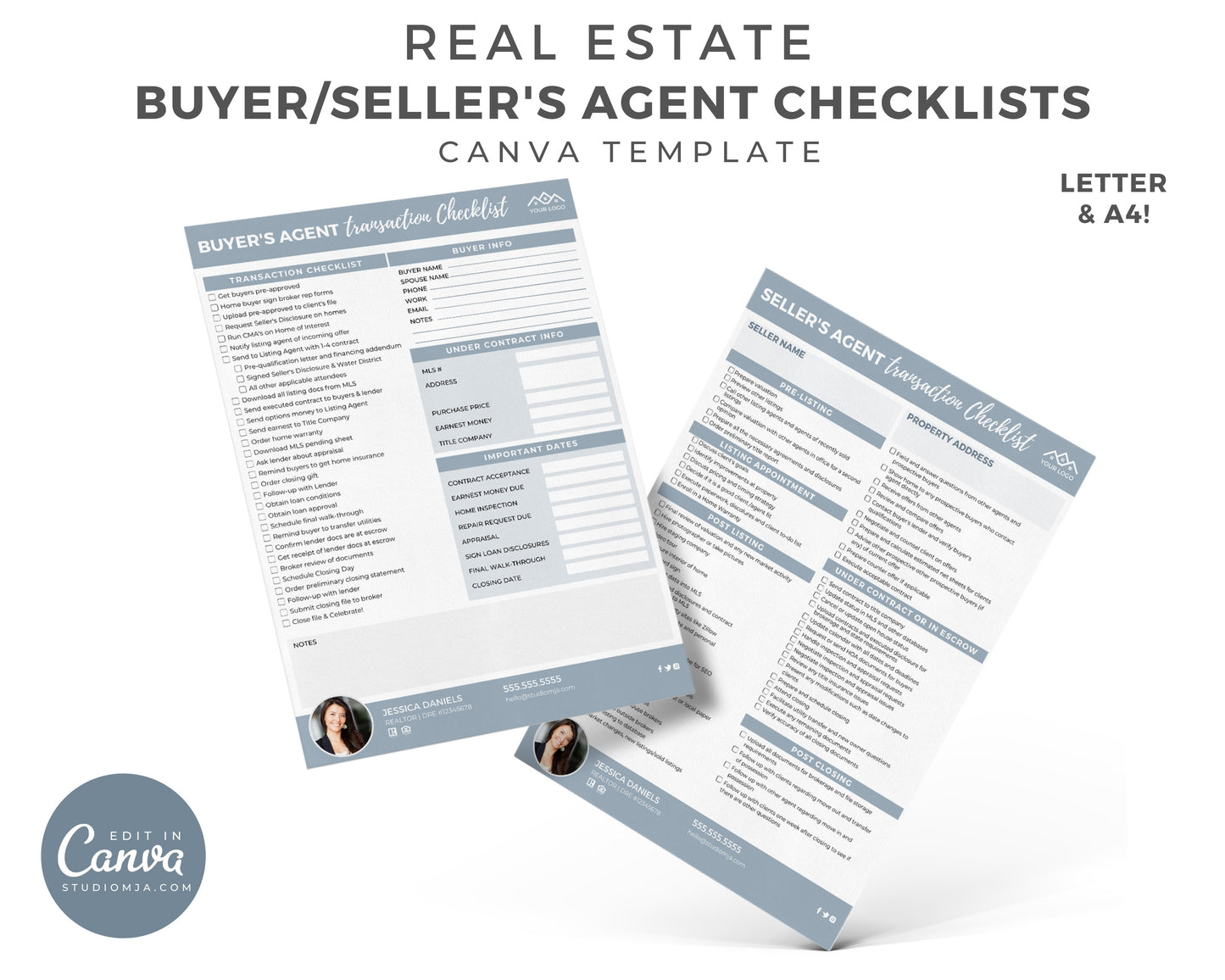 Real Estate Seller and Buyer Agent Transaction Checklist