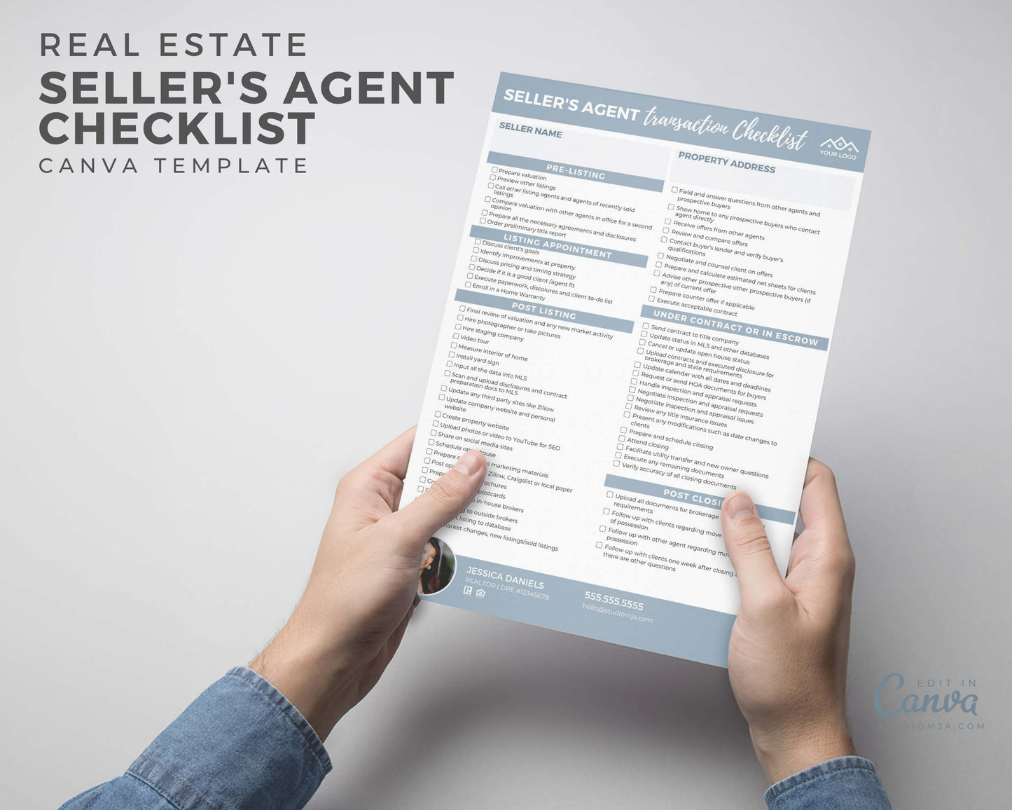 Real Estate Seller and Buyer Agent Transaction Checklist