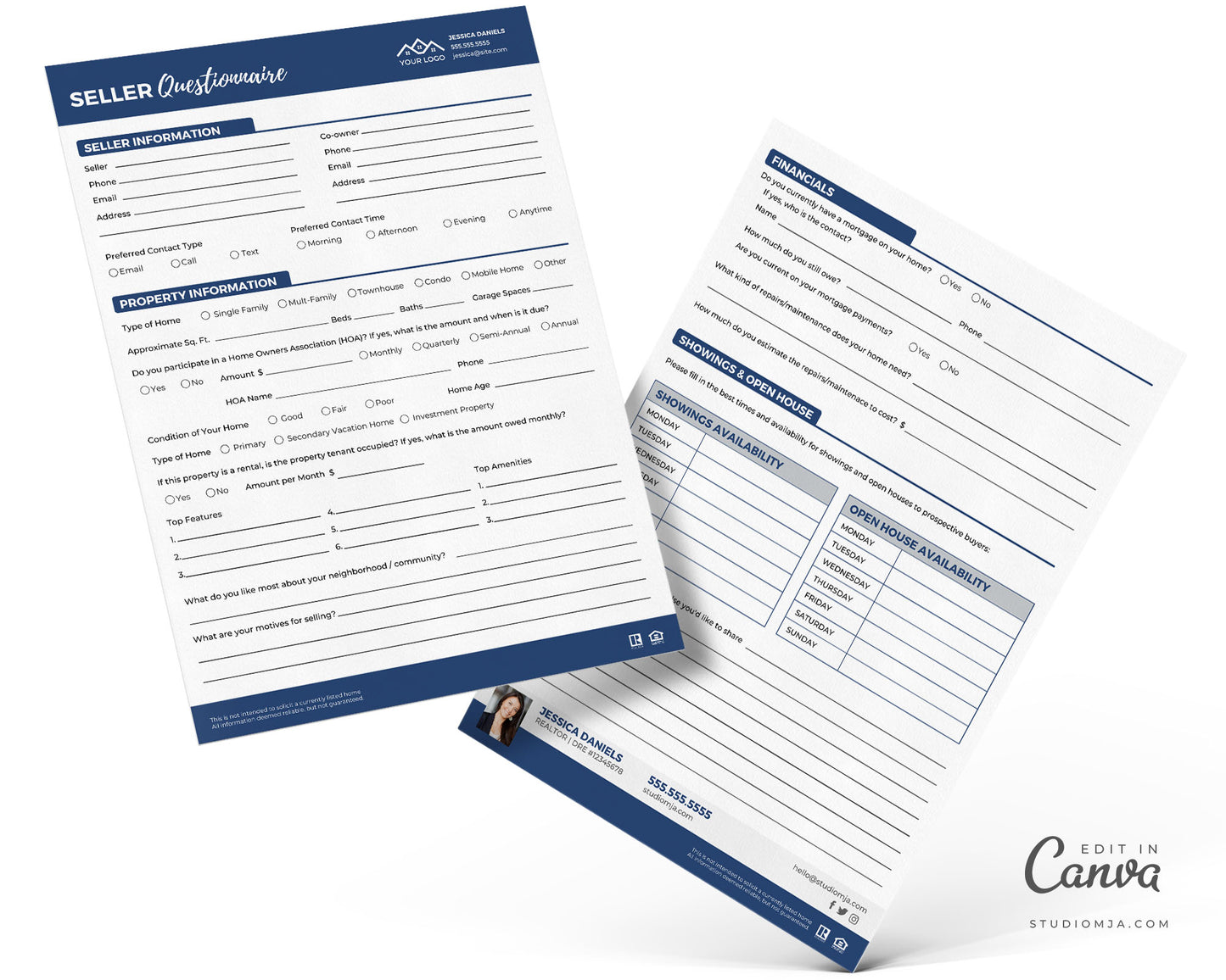 Seller Questionnaire Form | Real Estate Template