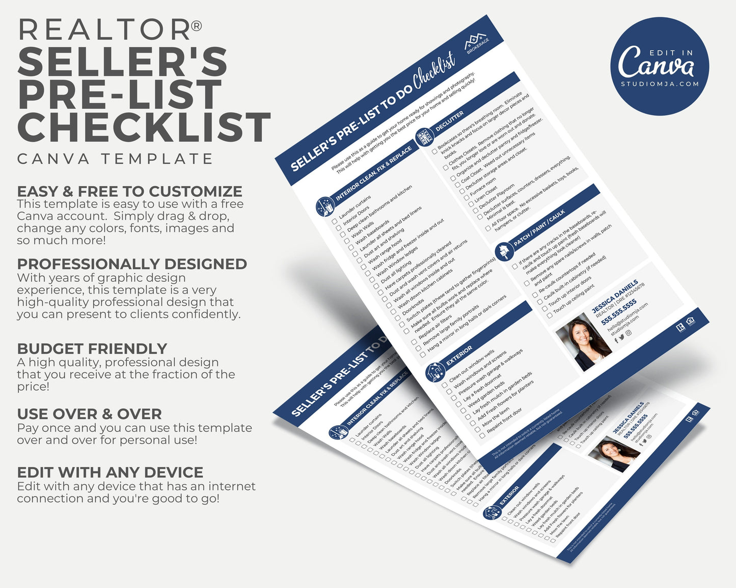 Sellers Pre-Listing To Do Checklist | Real Estate Template
