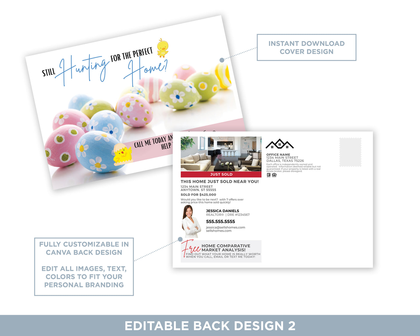Still Hunting For The Perfect Home | Cute Real Estate Spring Postcard Download