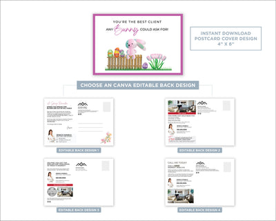 You're The Best Client Any Bunny Could Ask For | Cute Real Estate Spring Postcard Download