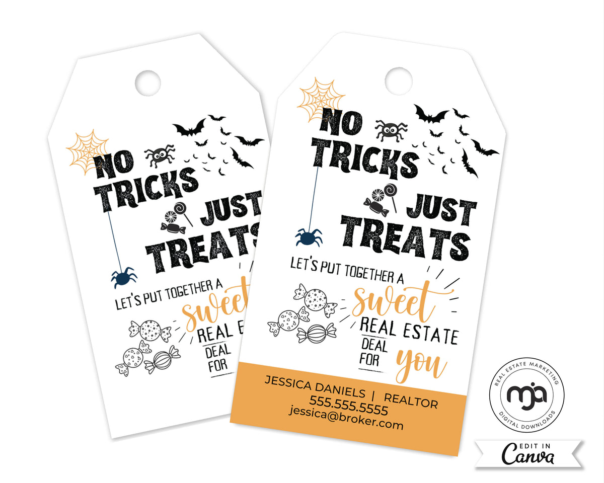 No Tricks Just Treats - Let's Put Together a Sweet Real Estate Deal - Pop By Gift Tag