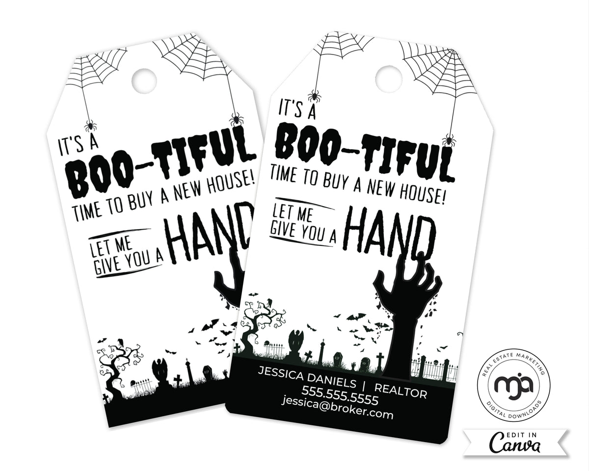 It's a Bootiful Time To Buy a House - Halloween Pop By Gift Tag