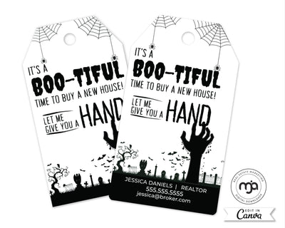 It's a Bootiful Time To Buy a House - Halloween Pop By Gift Tag