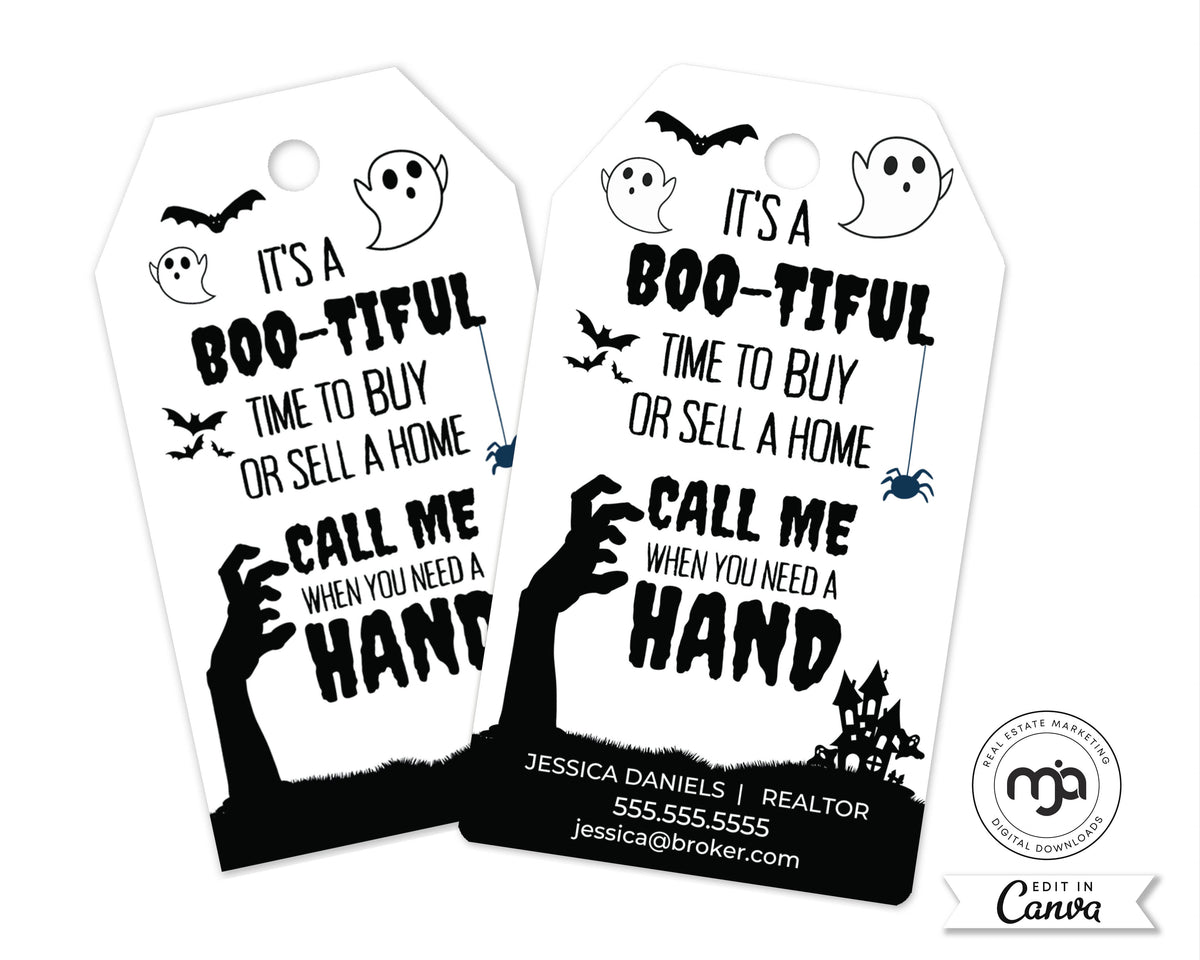 Call Me When You Need a Hand - Halloween Pop By Gift Tag