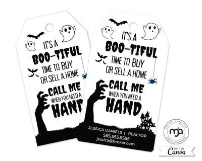 Call Me When You Need a Hand - Halloween Pop By Gift Tag