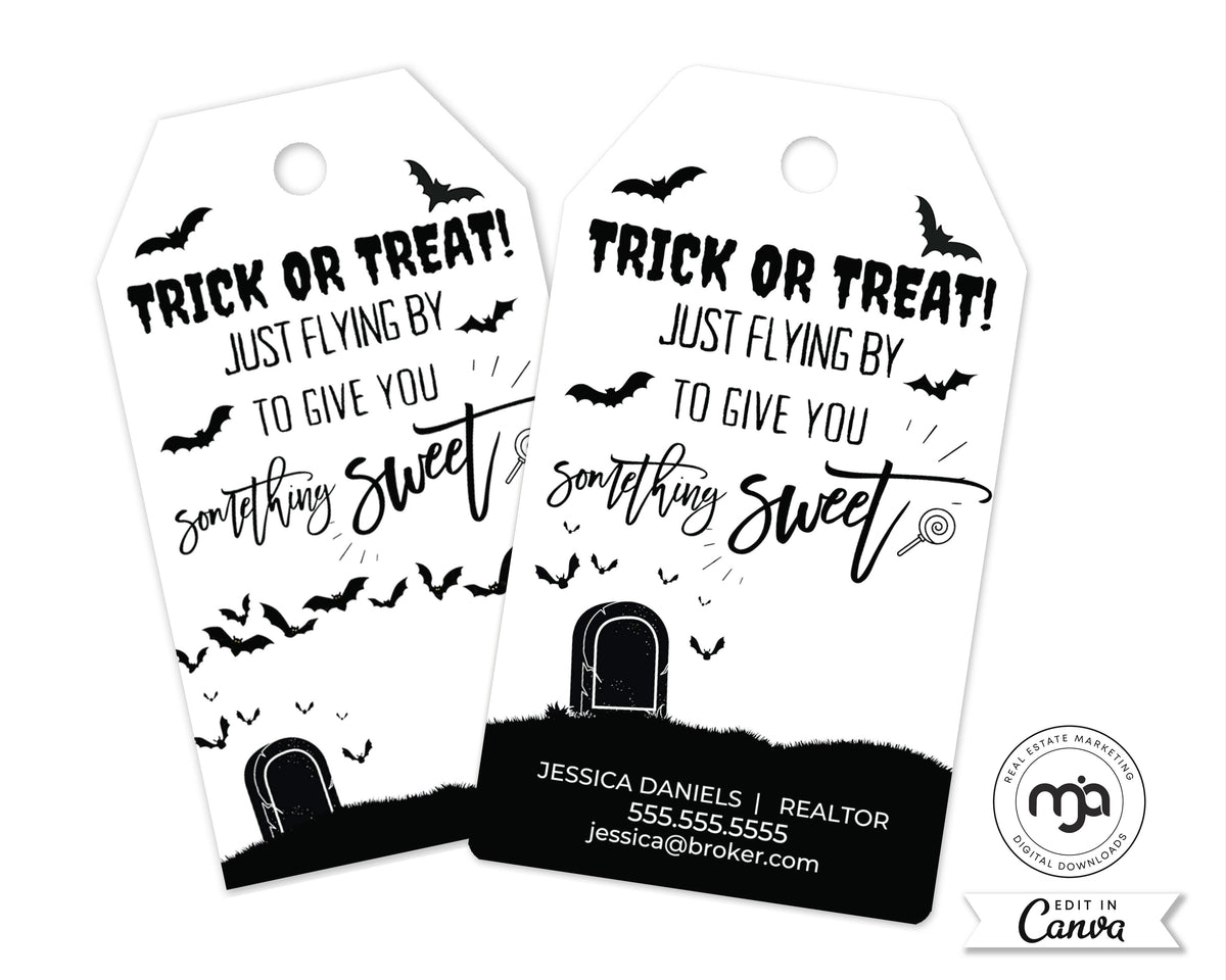 Just Flying By to Witch You a Happy Halloween - Halloween Pop By Gift Tag
