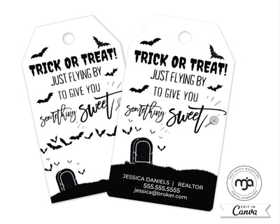 Just Flying By to Witch You a Happy Halloween - Halloween Pop By Gift Tag