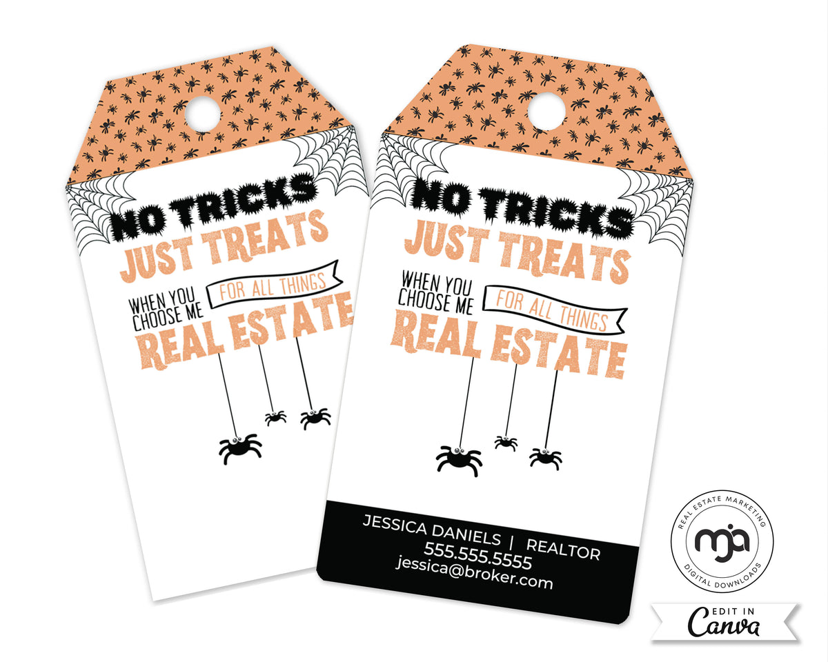 No Tricks Just Treats - Halloween Pop By Gift Tag