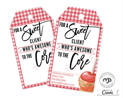 For a Client Who Is Awesome to the Core - Fall Pop By Gift Tag