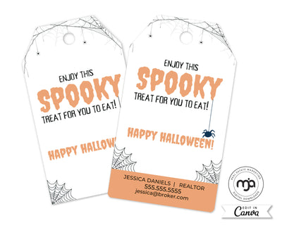 Enjoy This Spooky Treat For You To Eat - Halloween Pop By Gift Tag