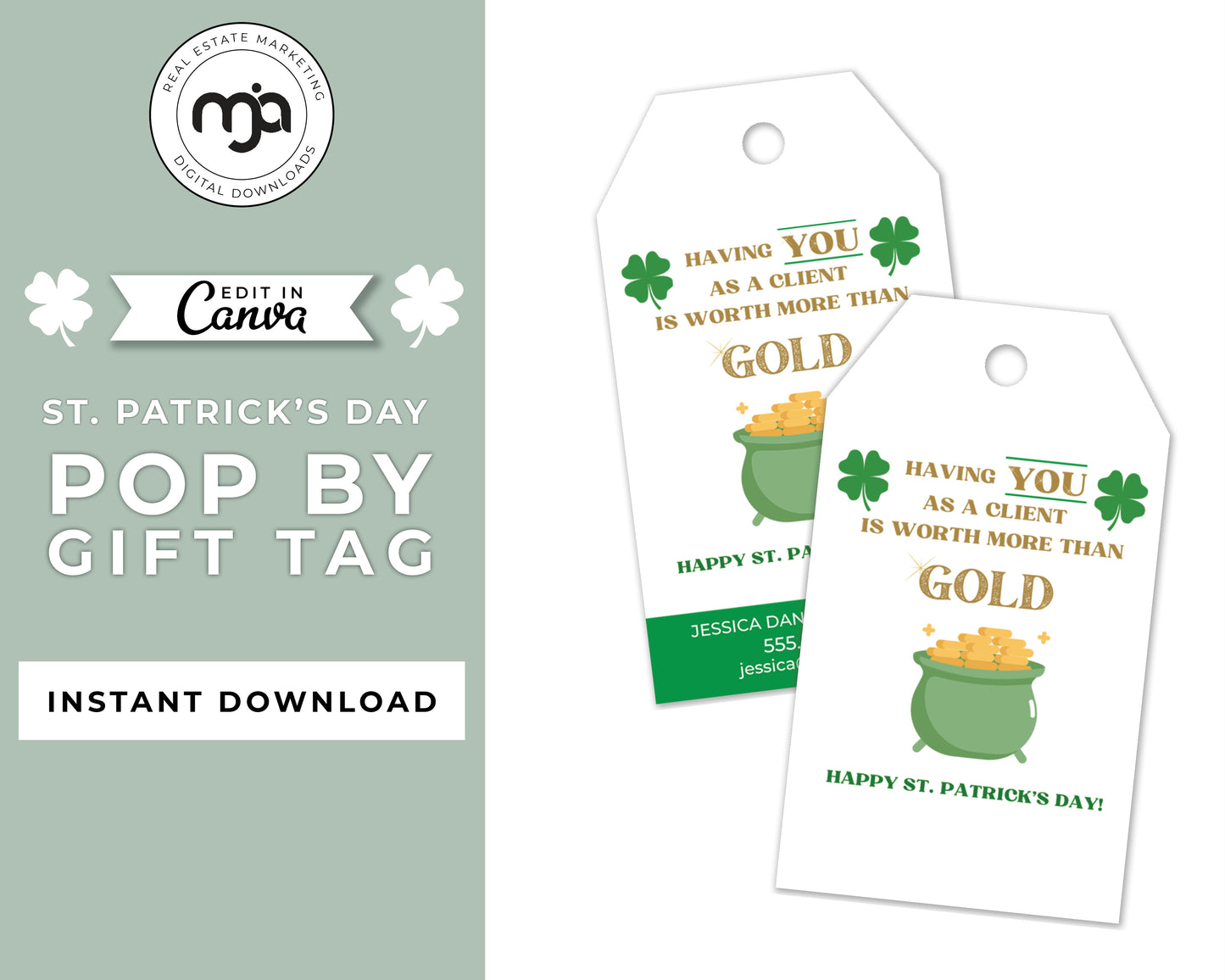 Having You As a Client is Worth More Than A Pot of Gold - Gift Tag