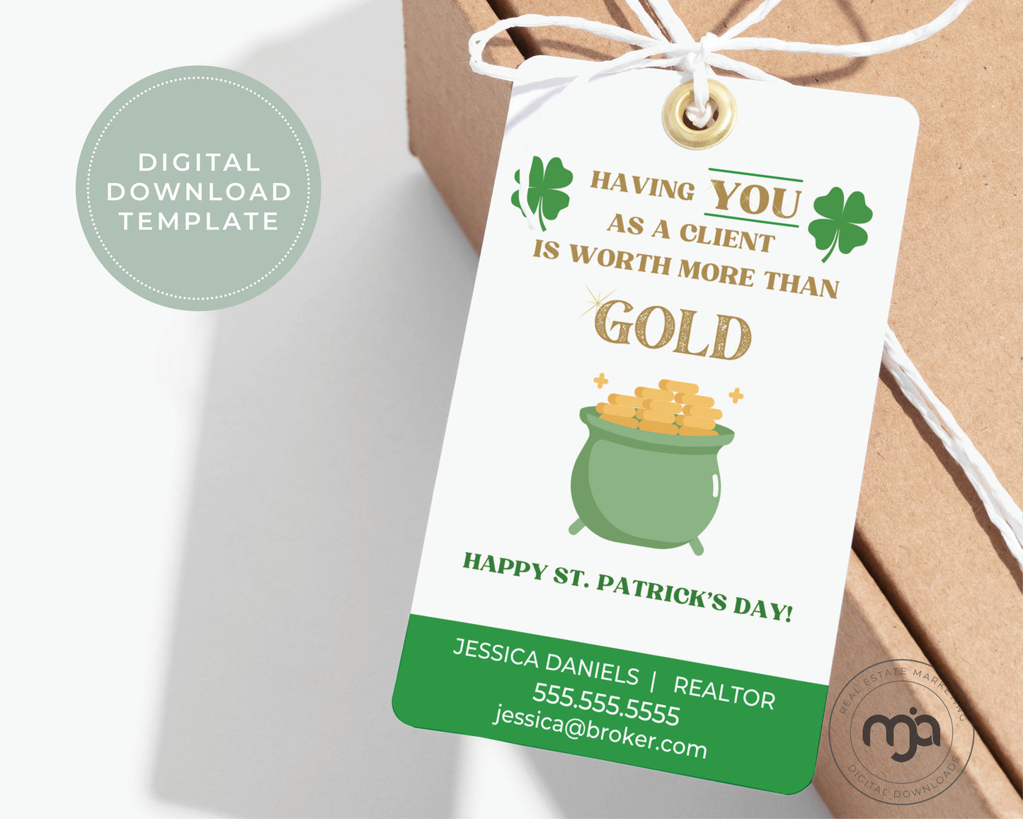 Having You As a Client is Worth More Than A Pot of Gold - Gift Tag