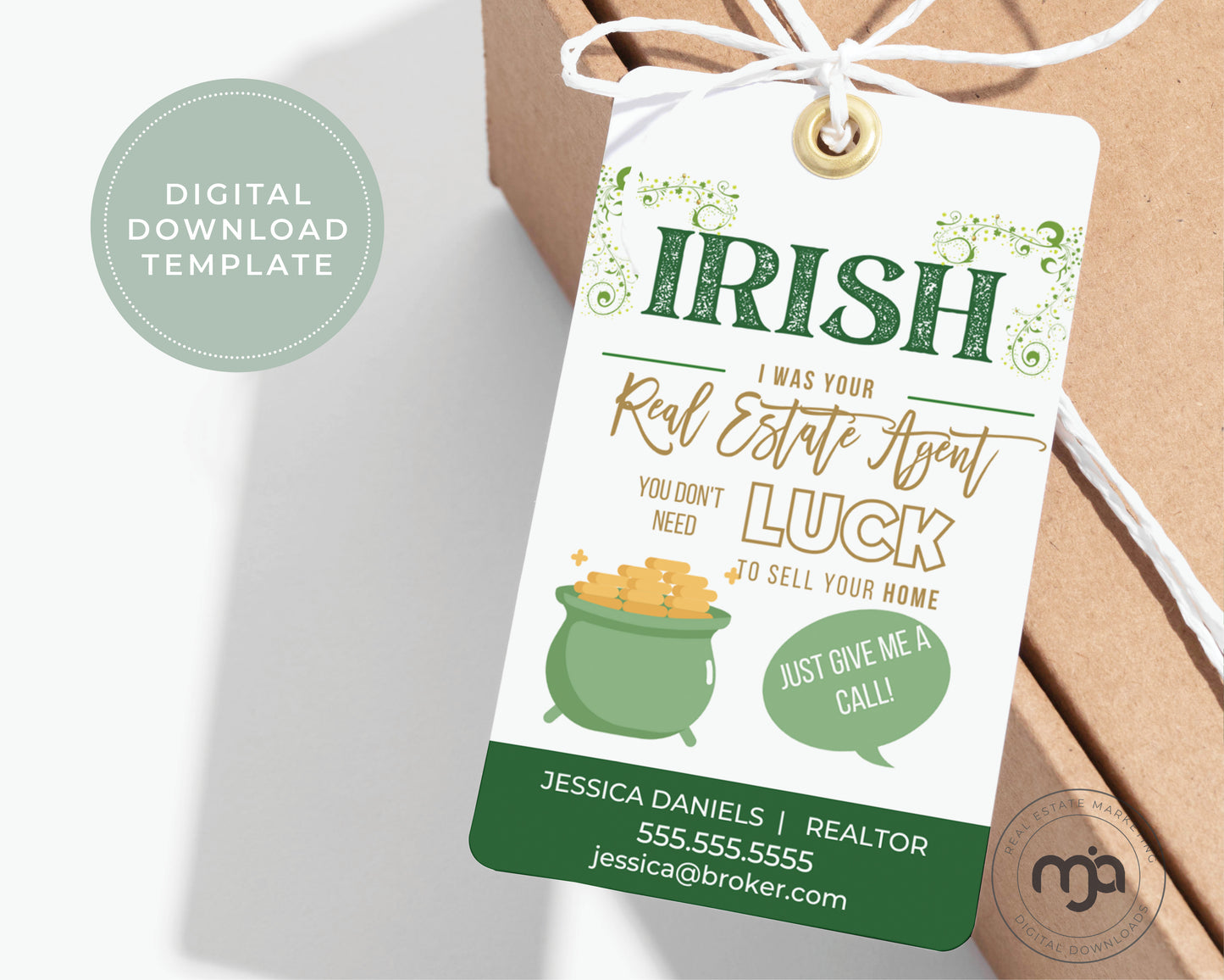 Irish I was Your Real Estate Agent - Gift Tag