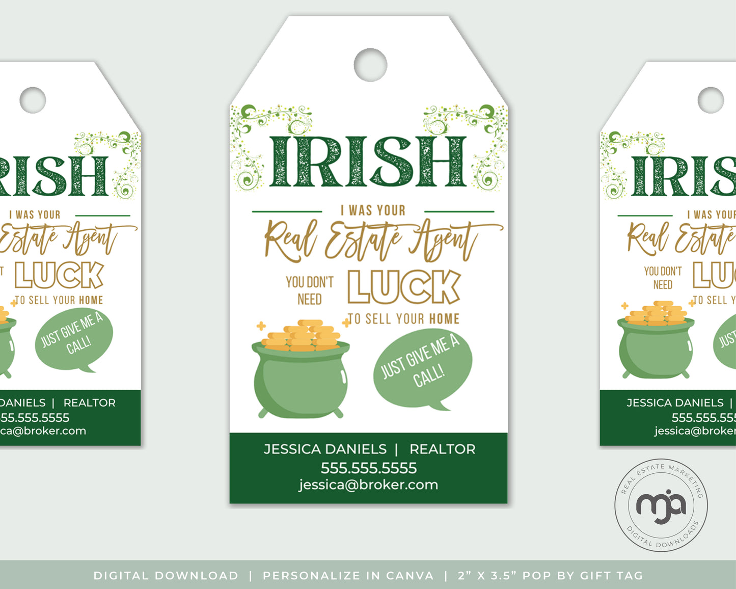 Irish I was Your Real Estate Agent - Gift Tag