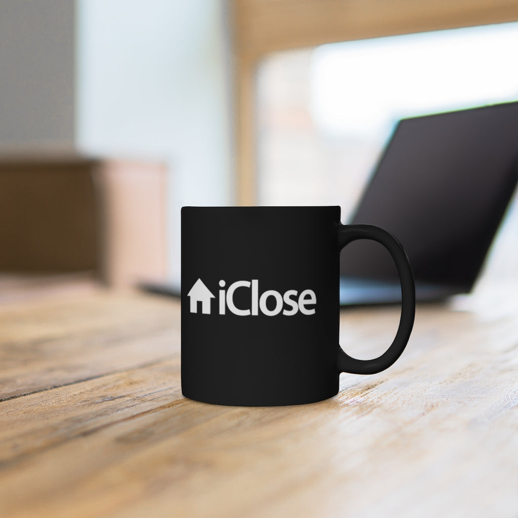 iClose Mug | Black Coffee Mug For Realtor