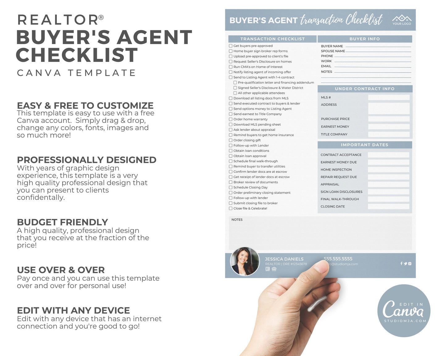 Real Estate Buyer Agent Transaction Checklist
