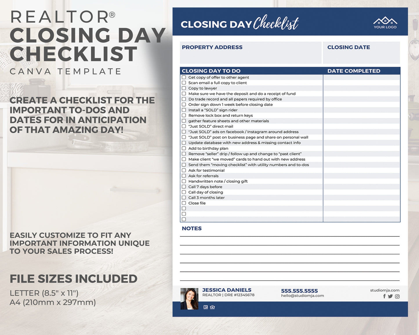 Closing Day Checklist Template