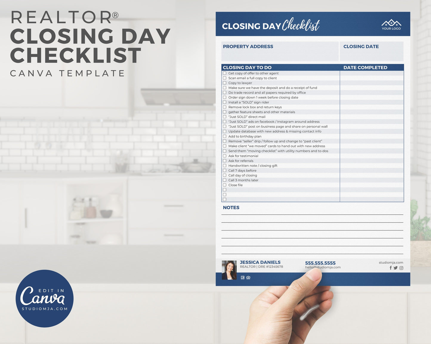 Closing Day Checklist Template