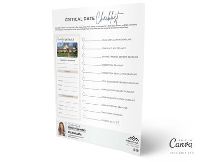 Critical Date Checklist | Real Estate Flyer Template